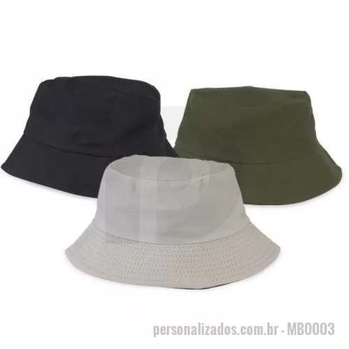 Chapéu Bucket personalizado - Chapéu bucket produzido em Brim. Produto de altíssima qualidade e acabamentos premium, perfeito para sua marca.