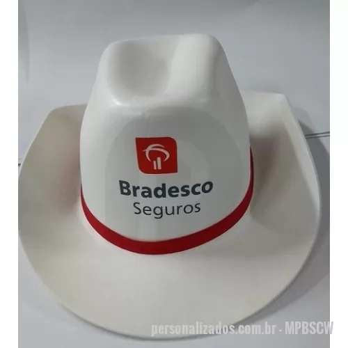 Chapéu de EVA personalizado - Chapéu em E.V.A de 3,00 mm de espessura, sem ilhós de cada lada e fita decorativa sem gravação, impressão uma cor no frontal