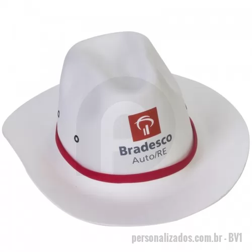 Chapéu de EVA personalizado - Chapéu modelo cowboy em EVA, Tamanho: 35cm x 30cm x 14,5cm