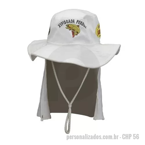 Chapéu personalizado - chapeu Australiano em tecido brimcom protetor de pescoço