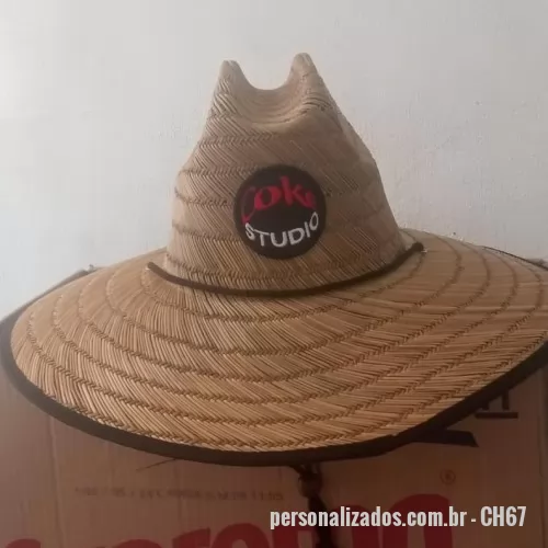 Chapéu personalizado - CHAPEU AUSTRALIANO EM PALHA DE BURITI PERSONALIZADO EM TAG BORDADO.FABRICAÇÂO PROPRIA.