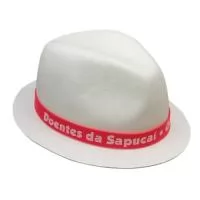 Chapéu Samba em E.V.A. 1 cor de impressão silk na fita em E.V.A.