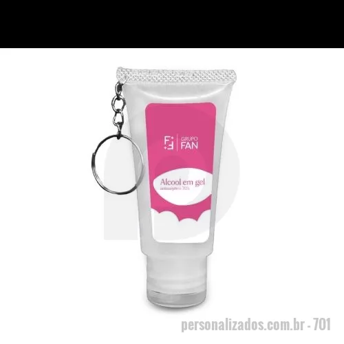 Chaveiro Álcool Gel personalizado - Chaveiro Álcool em Gel Personalizado