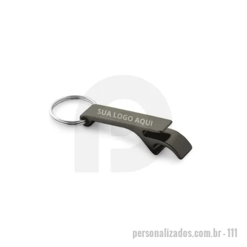 Chaveiro com abridor de garrafa personalizado - Chaveiro Abridor de garrafas Personalizado . Brinde para empresas: Chaveiro multifuncional em alumínio com abridor de garrafas, é um brinde prático e durável, perfeito para a sua gama de brindes corporativos. Com dimensões de 11 x 60 x 15 mm, este brinde combina utilidade e estilo, tornando-se um presente empresarial ideal que seus colaboradores e clientes vão valorizar e usar no dia a dia