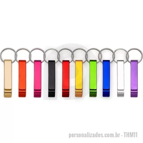 Chaveiro com abridor de garrafa personalizado - Chaveiro abridor de metal formato pé de galinha