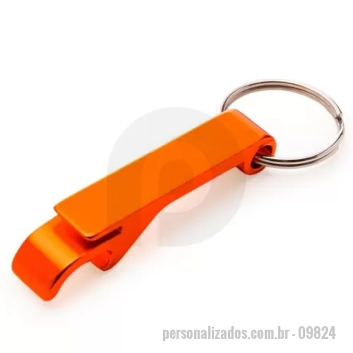 Chaveiro com abridor de garrafa personalizado - Chaveiro Metal Abridor