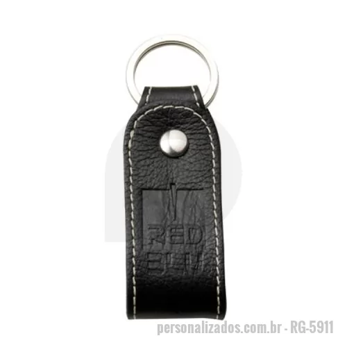 Chaveiro de couro ou sintético personalizado - Chaveiro em Couro com argola.