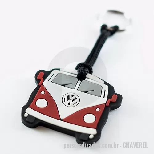 Chaveiro emborrachado personalizado - Chaveiro Emborrachado, Gravação em Alto relevo com a logo do cliente. Desenvolvimento de formato específico. Acabamento em cordão de nylon e argola (ou em corrente metálica e argola).