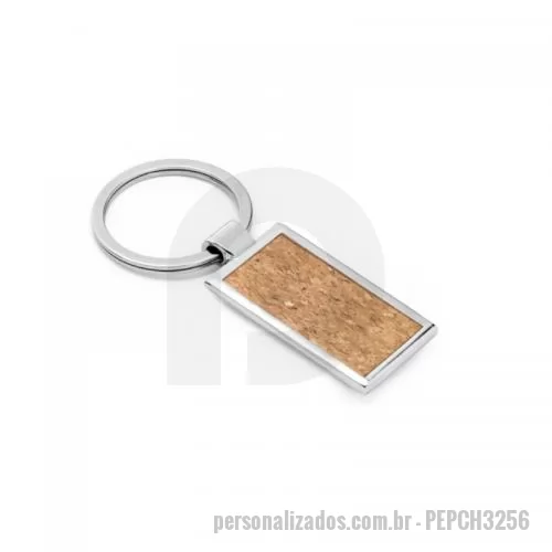 Chaveiro metálico personalizado - Chaveiro de Metal com Detalhe Cortiga Promocional