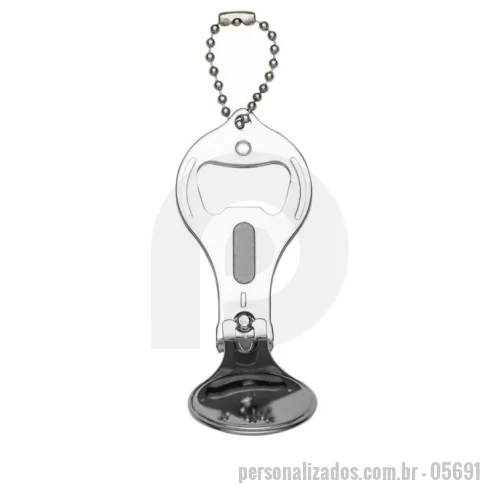 Chaveiro metálico personalizado - Chaveiro metal 3 em 1: abridor, cortador e lixa. Parte central circular ideal para gravações, detalhe de traços no contorno circular. Lado frontal com detalhes em relevo nas laterais e pequeno círculo acima do abridor. Para utilizar o cortador basta rotacionar a peça cirular e levantá-la. Acompanha correntinha.  Medidas aproximadas para gravação (CxL):  2,4 cm x 2,4 cm  Tamanho total aproximado  (CxL):  5,9 cm x 3,2 cm  Peso aproximado (g):  27