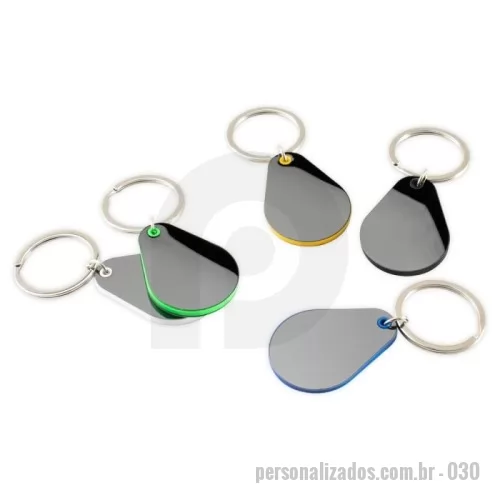 Chaveiro metálico personalizado - Chaveiros diversos modelos e materiais