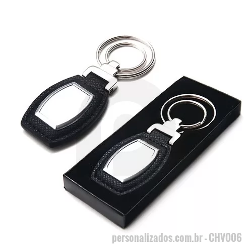 Chaveiro metálico personalizado - Chaveiro Metal com 2 Argolas