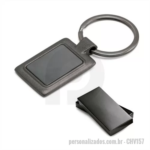 Chaveiro metálico personalizado - Chaveiro Metal Chumbo