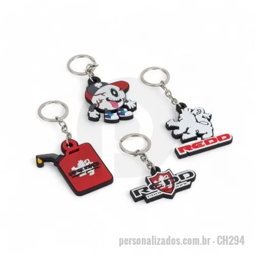Chaveiro metálico personalizado - Chaveiro Emborrachado Personalizado