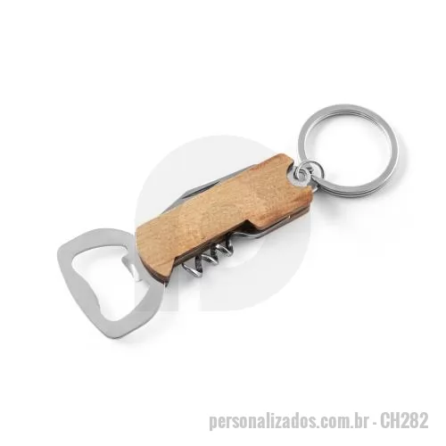 Chaveiro metálico personalizado - Chaveiro Abridor Personalizado