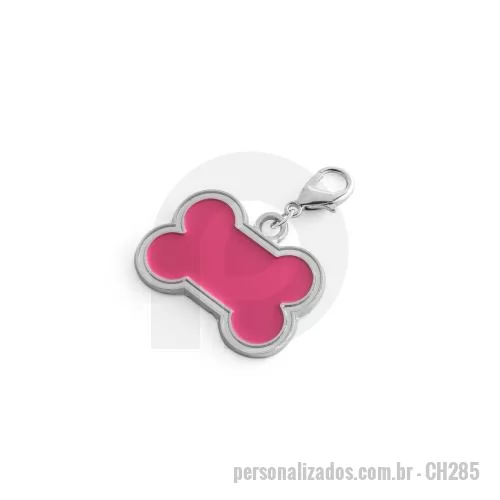 Chaveiro metálico personalizado - Chaveiro de Metal Formato Osso Personalizado