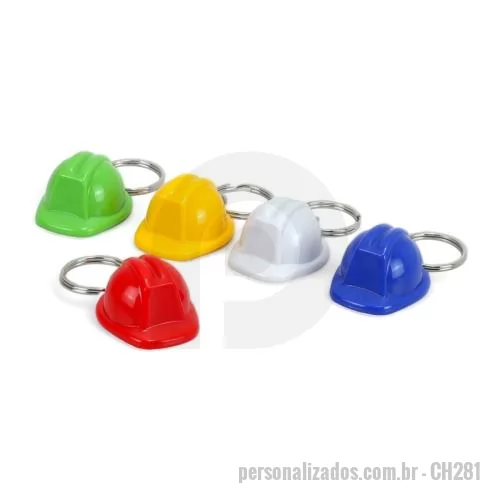 Chaveiro metálico personalizado - Chaveiro Formato Capacete EPI Personalizado