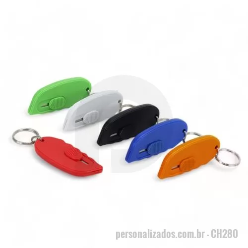 Chaveiro metálico personalizado - Chaveiro Estilete Personalizado