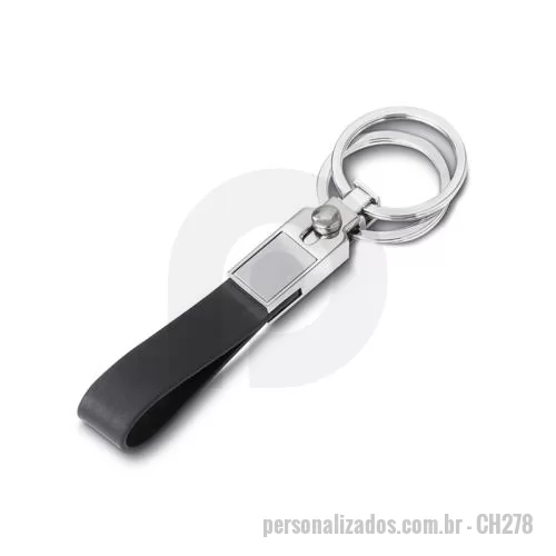Chaveiro metálico personalizado - Chaveiro de Metal com Argola Dupla Personalizado