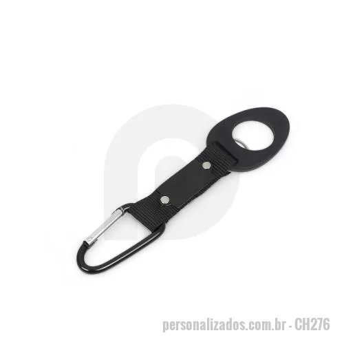 Chaveiro metálico personalizado - Chaveiro com Suporte para Garrafa Personalizado