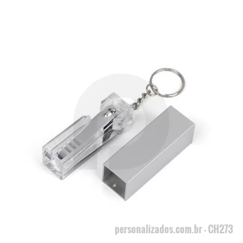 Chaveiro metálico personalizado - Chaveiro Manicure 4 peças Personalizado