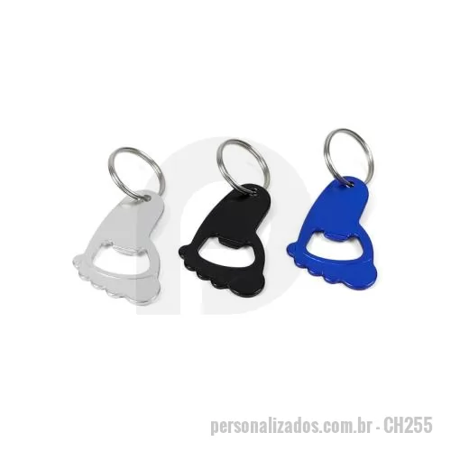 Chaveiro metálico personalizado - Chaveiro Abridor de Metal Personalizado