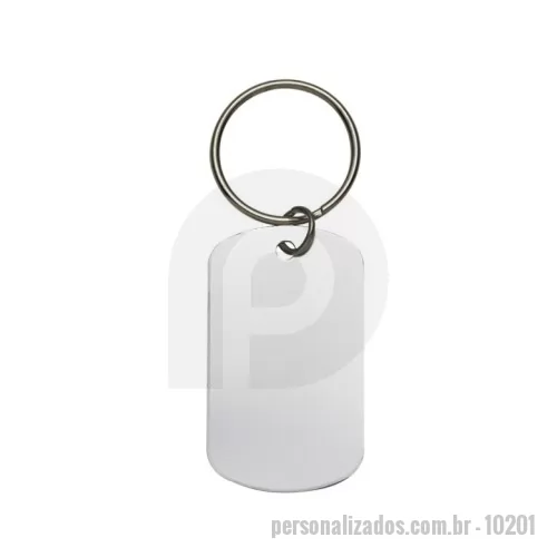 Chaveiro metálico personalizado - Chaveiro Metal Plaquinha