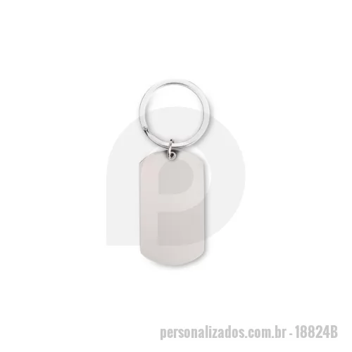 Chaveiro metálico personalizado - Chaveiro metálico Personalizado - 18824B - O ChatGPT disse:  Chaveiro Metálico – Moderno, Elegante e Versátil  Descrição: Chaveiro confeccionado em metal com acabamento espelhado em ambos os lados, unindo estilo e sofisticação. Ideal para gravação personalizada, é uma excelente opção de brinde refinado e durável.  Especificações: Altura: 8 cm Largura: 2,8 cm Espessura: 0,2 cm Área de gravação: 4,5 x 2,5 cm Peso: 16 g  Com design moderno e acabamento premium, é perfeito para brindes corporativos ou uso pessoal. - 178288 - Chaveiro metálico