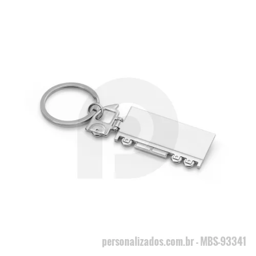 Chaveiro metálico personalizado - Chaveiro em metal em formato de caminhão. Fornecido em caixa presente. 26 x 71 x 3 mm