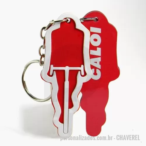 Chaveiro personalizado - Chaveiro Emborrachado, Gravação em Alto relevo com a logo do cliente. Desenvolvimento de formato específico. Acabamento em cordão de nylon e argola (ou em corrente metálica e argola).