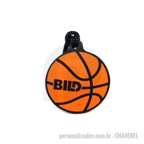 Chaveiro personalizado - Chaveiro Emborrachado, Gravação em Alto relevo com a logo do cliente. Desenvolvimento de formato específico. Acabamento em cordão de nylon e argola (ou em corrente metálica e argola).