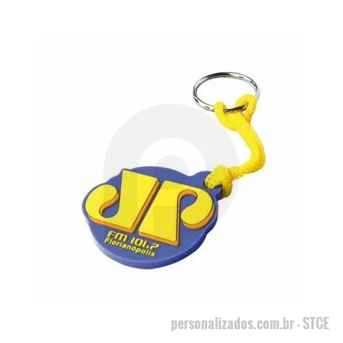 Chaveiro personalizado - O Chaveiro emborrachado é produzido em cores chapadas, sem limite. Disponível em diversas cores, é uma opção de brinde personalizado indicado para empresas em todos os segmentos.