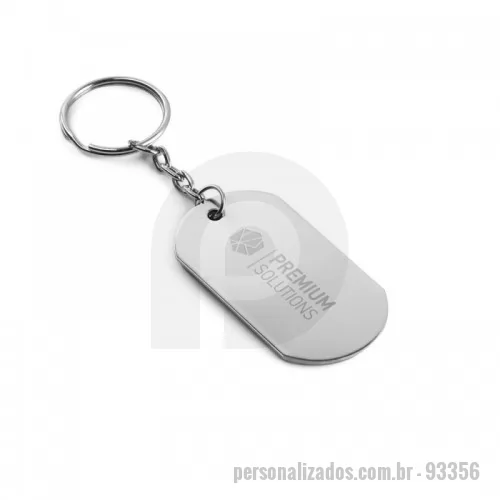 Chaveiro personalizado - Chaveiro em alumínio. 29 x 54 x 1 mm