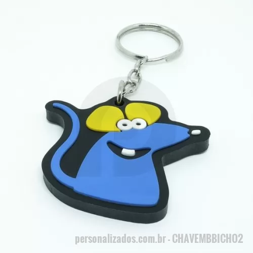Chaveiro personalizado - Chaveiro Emborrachado Gravação em Alto relevo com a logo do cliente.  Desenvolvimento de formato e marca específica. Acabamento em cordão de nylon e argola (ou em corrente metálica e argola). Faça seu orçamento.