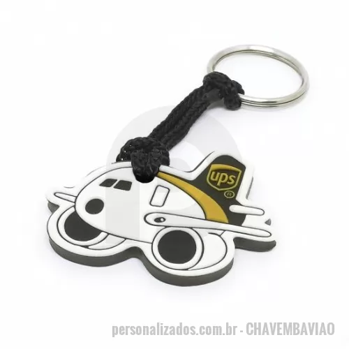 Chaveiro personalizado - Chaveiro Emborrachado Gravação em Alto relevo com a logo do cliente.  Desenvolvimento de formato e marca específica. Acabamento em cordão de nylon e argola (ou em corrente metálica e argola). Faça seu orçamento.