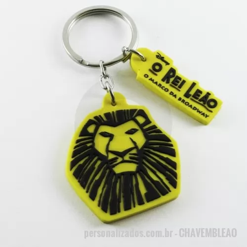 Chaveiro personalizado - Chaveiro Emborrachado Gravação em Alto relevo com a logo do cliente.  Desenvolvimento de formato e marca específica. Acabamento em cordão de nylon e argola (ou em corrente metálica e argola). Faça seu orçamento.