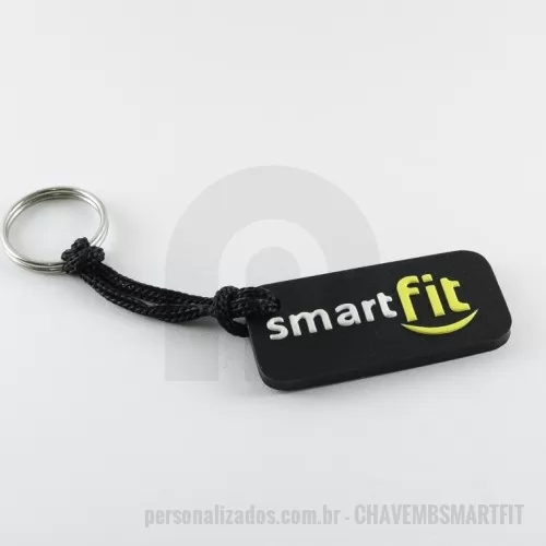 Chaveiro personalizado - Chaveiro Emborrachado Gravação em Alto relevo com a logo do cliente.  Desenvolvimento de formato e marca específica. Acabamento em cordão de nylon e argola (ou em corrente metálica e argola). Faça seu orçamento.
