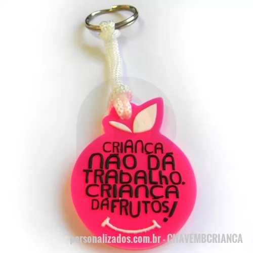 Chaveiro personalizado - Chaveiro Emborrachado Gravação em Alto relevo com a logo do cliente.  Desenvolvimento de formato e marca específica. Acabamento em cordão de nylon e argola (ou em corrente metálica e argola). Faça seu orçamento.