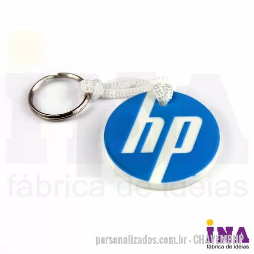 Chaveiro personalizado - Chaveiro Emborrachado Gravação em Alto relevo com a logo do cliente.  Desenvolvimento de formato e marca específica. Acabamento em cordão de nylon e argola (ou em corrente metálica e argola). Faça seu orçamento.