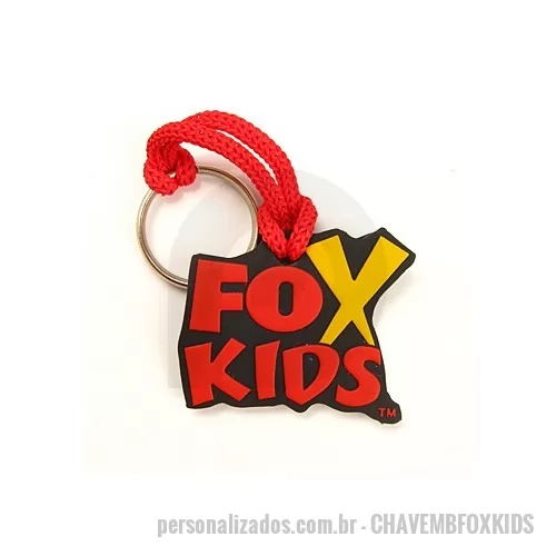 Chaveiro personalizado - Chaveiro Emborrachado Gravação em Alto relevo com a logo do cliente.  Desenvolvimento de formato e marca específica. Acabamento em cordão de nylon e argola (ou em corrente metálica e argola). Faça seu orçamento.
