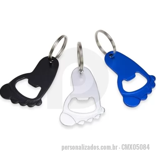 Chaveiro personalizado - Chaveiro abridor metálico.