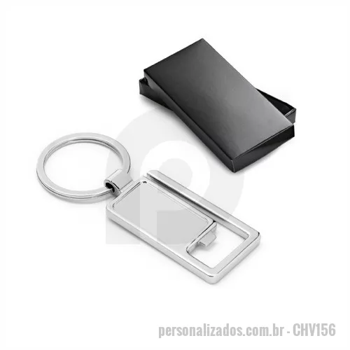 Chaveiro personalizado - Chaveiro Abridor Metal com Mosquetão