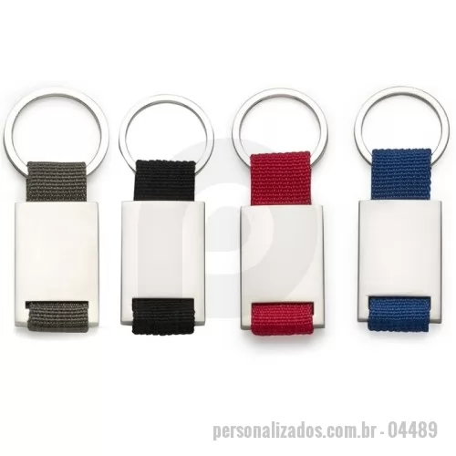 Chaveiro personalizado - Chaveiro de metal com detalhe colorido em nylon. Metal liso e fosco de ambos lados. Em nossa página exclusiva você encontra esse e muitos outros produtos. Confira!