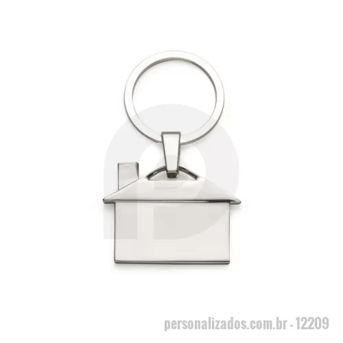 Chaveiro personalizado - Chaveiro metal brilhante formato casa, frente e verso da chapa liso. Em nossa página exclusiva você encontra esse e muitos outros produtos. Confira!