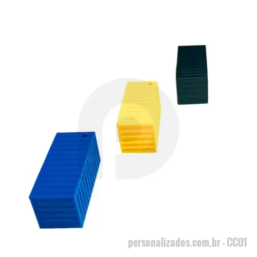 Chaveiro personalizado - Chaveiro em formato de container, impresso em PLA com tecnologia 3D. Um acessório criativo e cheio de estilo para fãs de logística e design industrial.