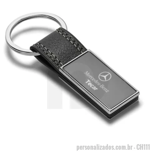 Chaveiro personalizado - Chaveiro Metal – CH111 Chaveiro produzido em metal nobre, contem detalhe em sintético com argola, personalização através de gravação a laser.