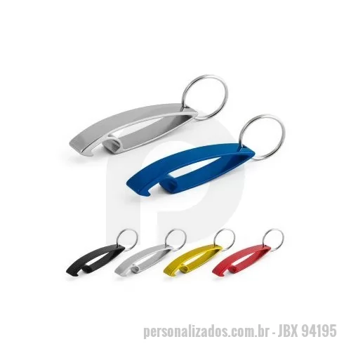 Chaveiro personalizado - Chaveiro em alumínio com abridor de garrafas. 15 x 68 x 13 mm 