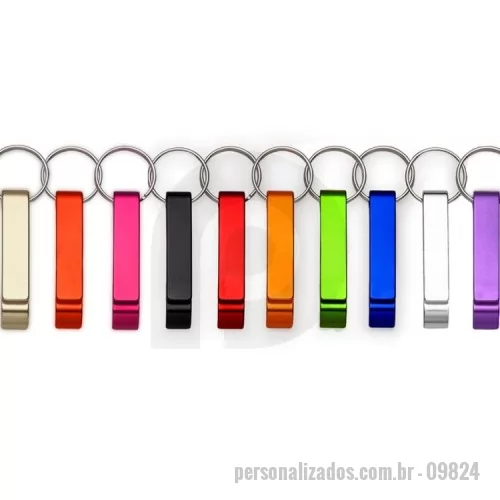 Chaveiro personalizado - Chaveiro Metal Abridor
