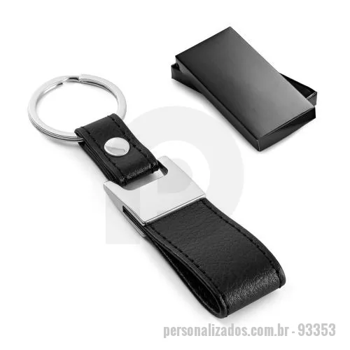 Chaveiro personalizado - Chaveiro Personalizado - 93353 - Chaveiro em metal e c. sintético. Fornecido em caixa presente. 21 x 100 x 11 mm - 179293 - Chaveiro