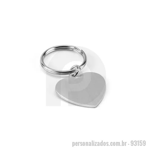 Chaveiro personalizado - Chaveiro Personalizado - 93159 - Chaveiro em formato de coração em alumínio. 36 x 34 x 2 mm - 179297 - Chaveiro